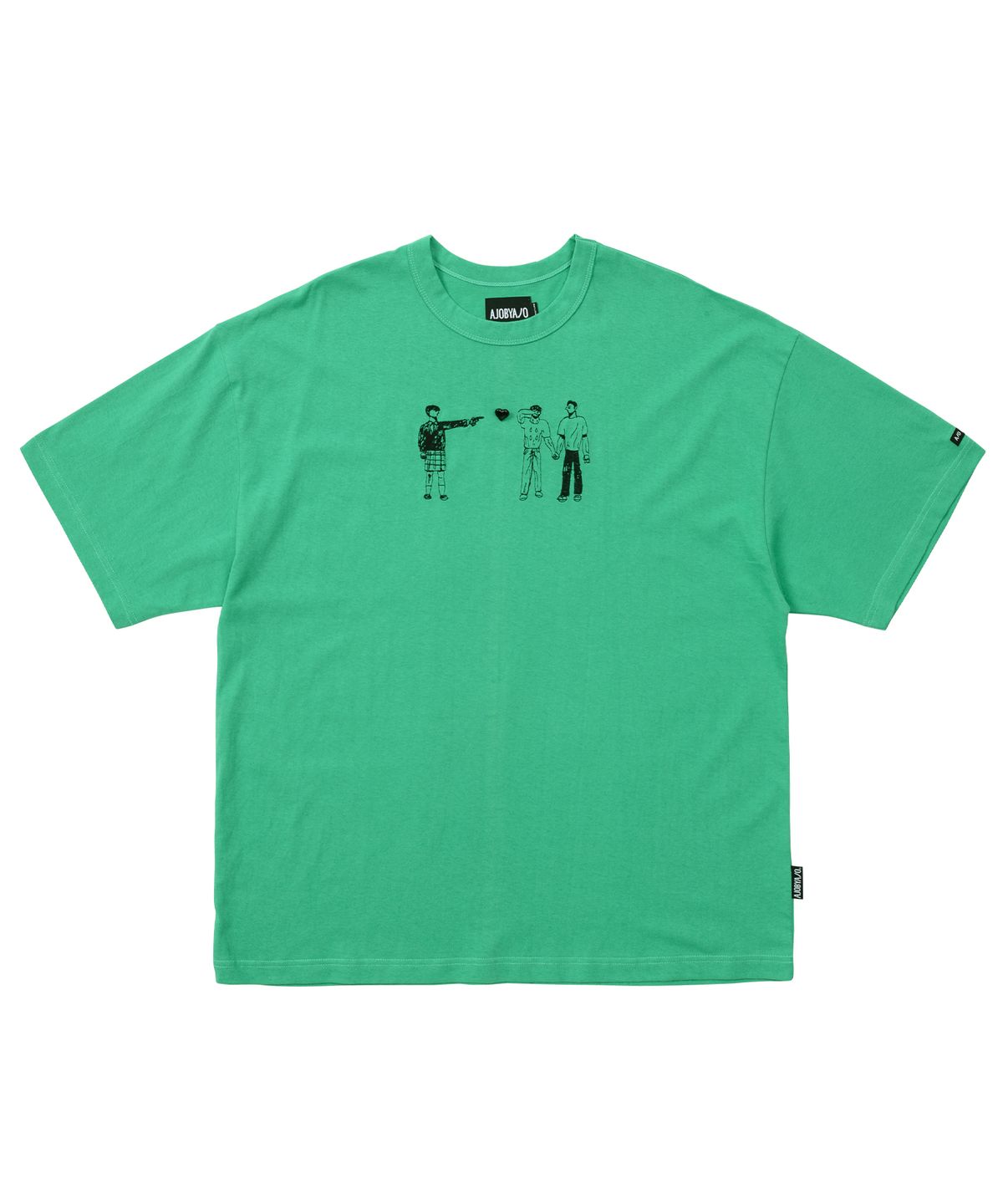 아조바이아조(AJOBYAJO) Girls Can Shoot T-Shirt [Green]