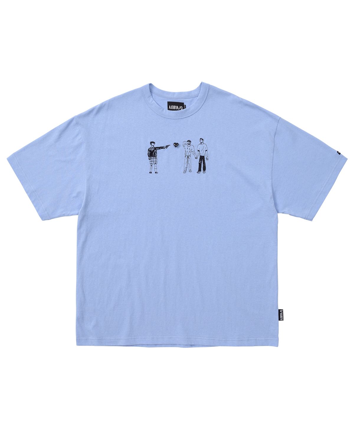 아조바이아조(AJOBYAJO) Girls Can Shoot T-Shirt [Sky Blue]