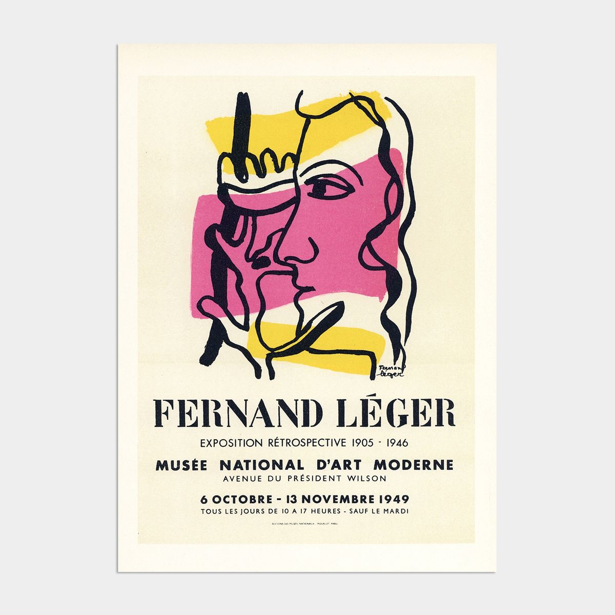 멜팅스튜디오(MELTING STUDIO) 미드 센츄리 모던 액자 인테리어 포스터 / 38번 Fernand Leger-Profil pres de larbre
