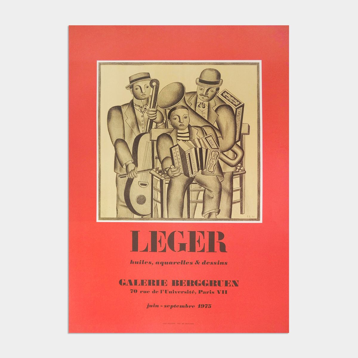 멜팅스튜디오(MELTING STUDIO) 미드 센츄리 모던 액자 인테리어 포스터 / 41번 Fernand Leger-The Orchestra