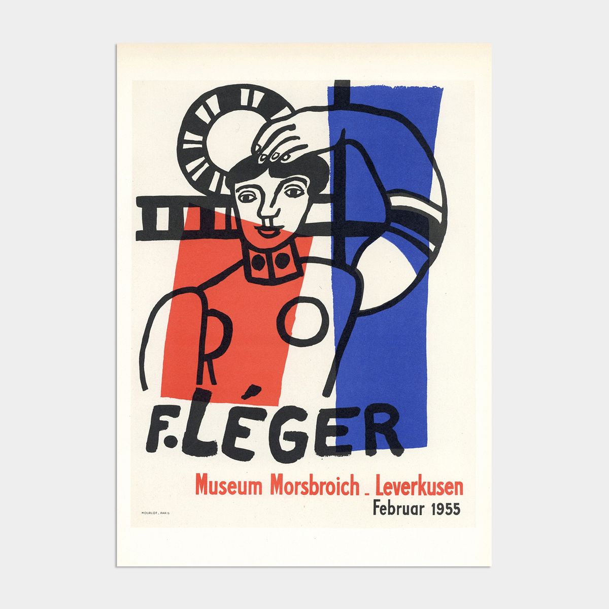 멜팅스튜디오(MELTING STUDIO) 미드 센츄리 모던 액자 인테리어 포스터 / 44번 Fernand Leger-Museum Morsbroich Leverkusen Fevrier 1955