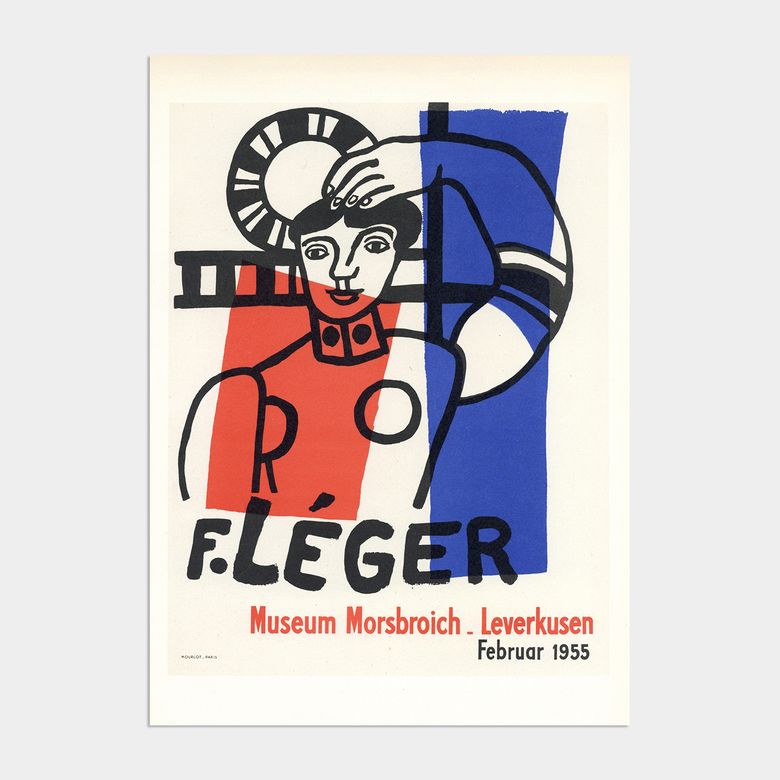 미드 센츄리 모던 액자 인테리어 포스터 / 44번 Fernand Leger-Museum Morsbroich Leverkusen Fevrier 1955