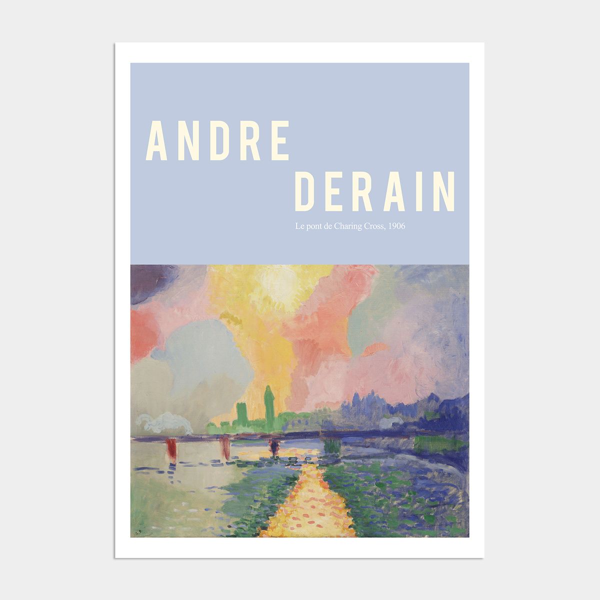 멜팅스튜디오(MELTING STUDIO) 미드 센츄리 모던 액자 인테리어 포스터 / 56번 Andre Derain-Le pont de Charing Cross 1906