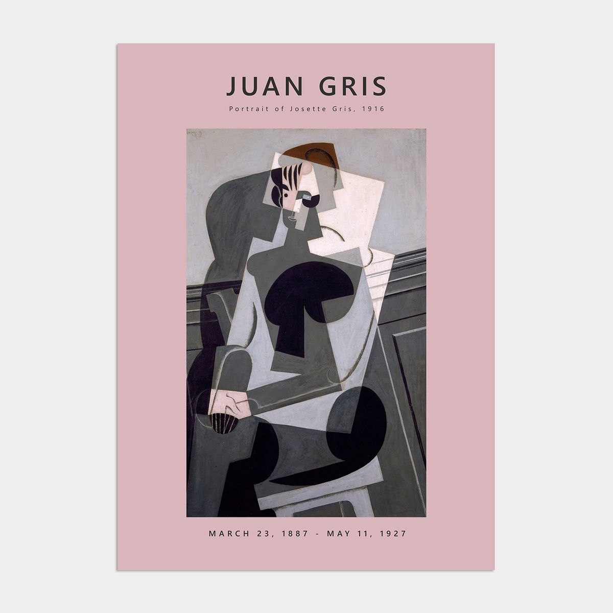 멜팅스튜디오(MELTING STUDIO) 미드 센츄리 모던 액자 인테리어 포스터 / 59번 Juan Gris-Portrait of Josette Gris 1916