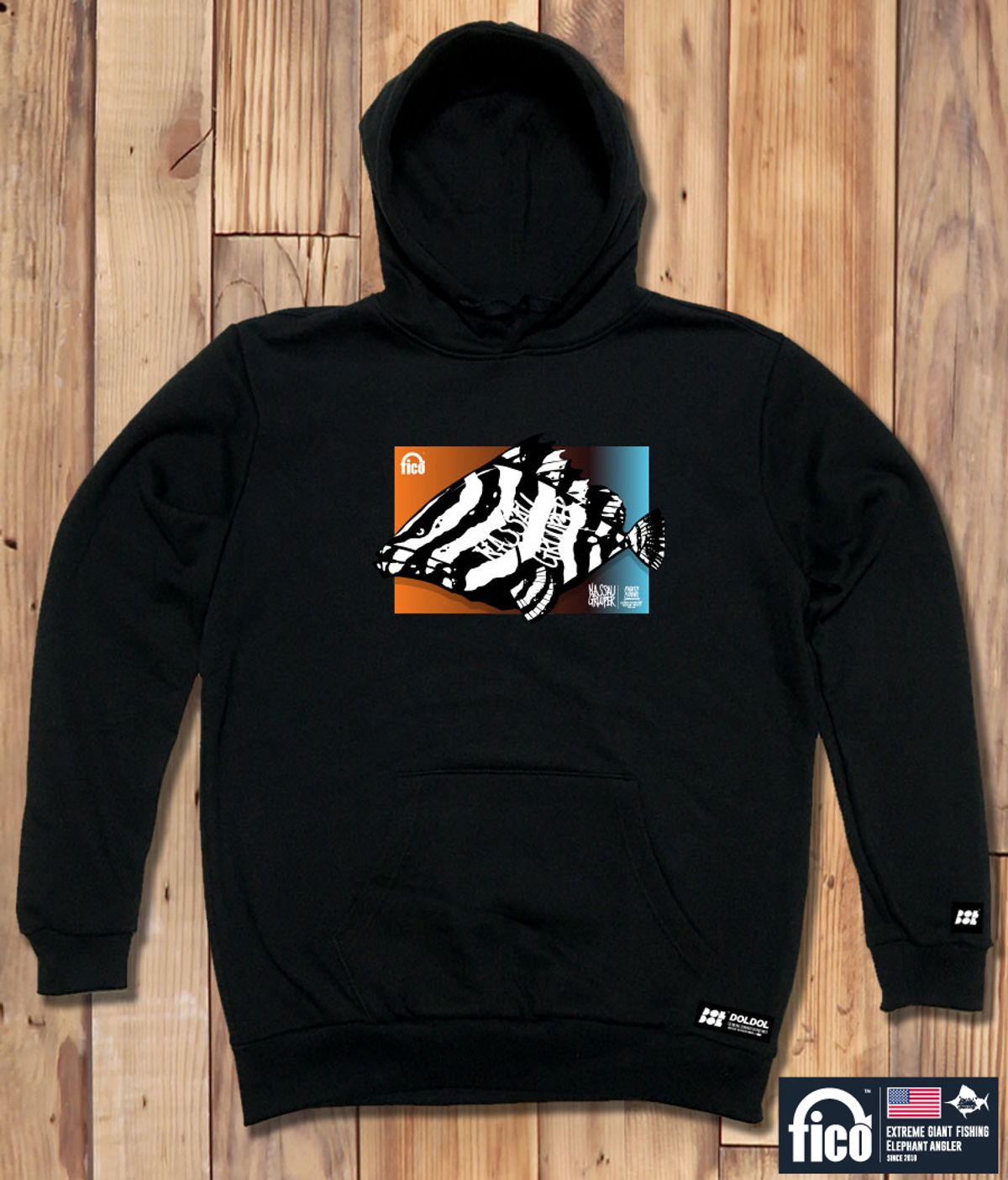 돌돌(DOLDOL) FICO-HOODY-25  익스트림 낚시 피코 캐릭터 그래픽 후드티 후디