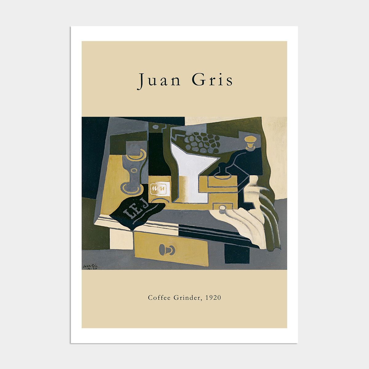 멜팅스튜디오(MELTING STUDIO) 미드 센츄리 모던 액자 인테리어 포스터 / 61번 Juan Gris-Coffee Grinder 1920