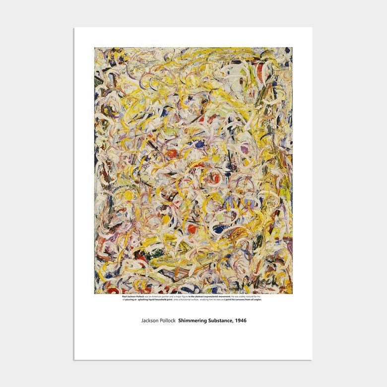 미드 센츄리 모던 액자 인테리어 포스터 / 63번 Jackson Pollock-Shimmering Substance 1946
