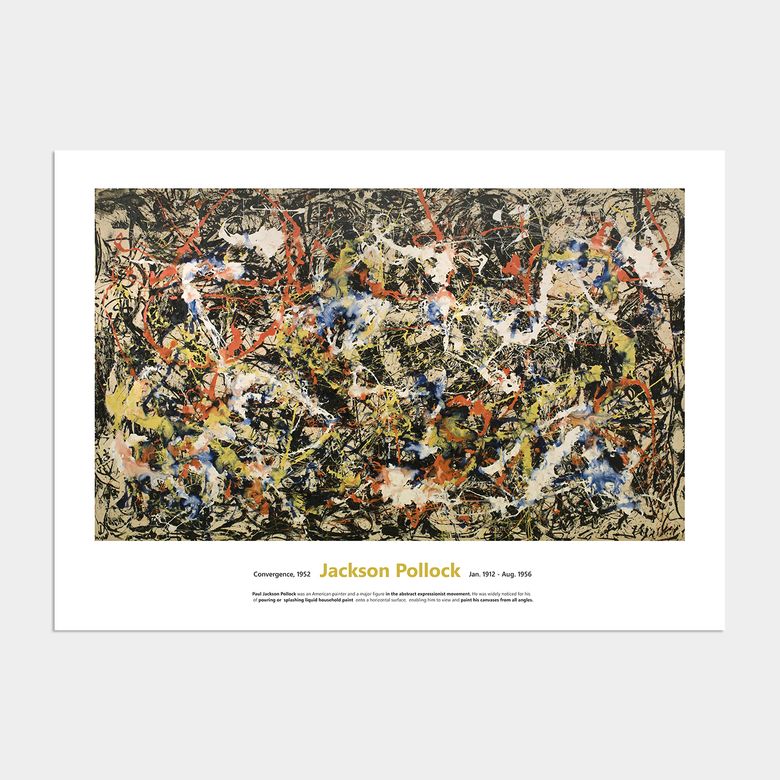 미드 센츄리 모던 액자 인테리어 포스터 / 65번 Jackson Pollock-Convergence 1952