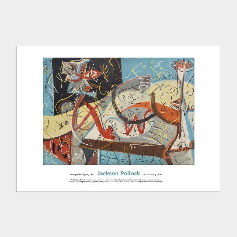 미드 센츄리 모던 액자 인테리어 포스터 / 66번 Jackson Pollock-Stenographic Figure 1942