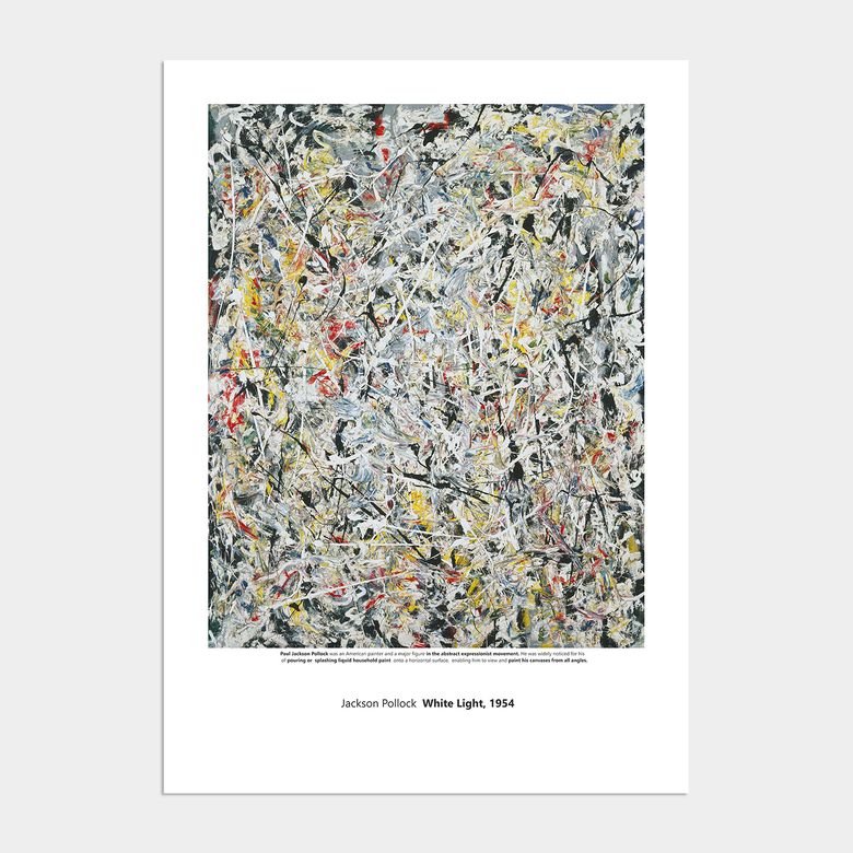 미드 센츄리 모던 액자 인테리어 포스터 / 67번 Jackson Pollock-White Light 1954