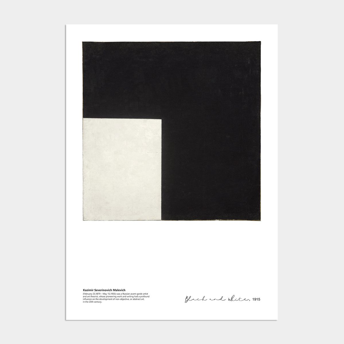 멜팅스튜디오(MELTING STUDIO) 미드 센츄리 모던 액자 인테리어 포스터 / 70번 Malevich-Black and White 1915