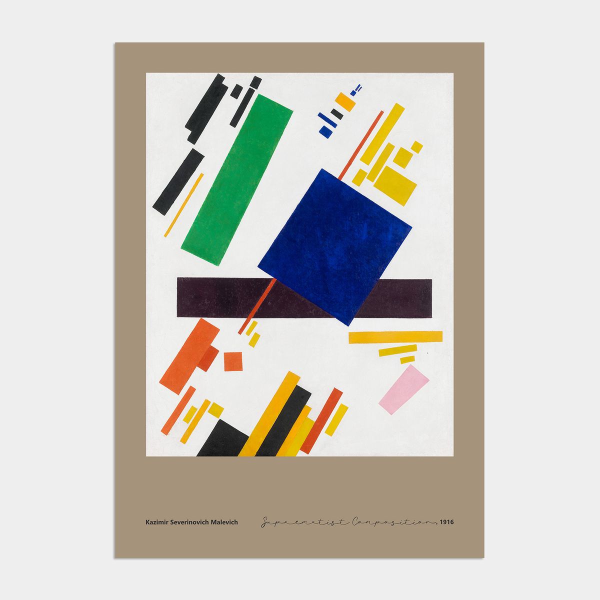 멜팅스튜디오(MELTING STUDIO) 미드 센츄리 모던 액자 인테리어 포스터 / 71번 Malevich-Suprematist Composition 1916