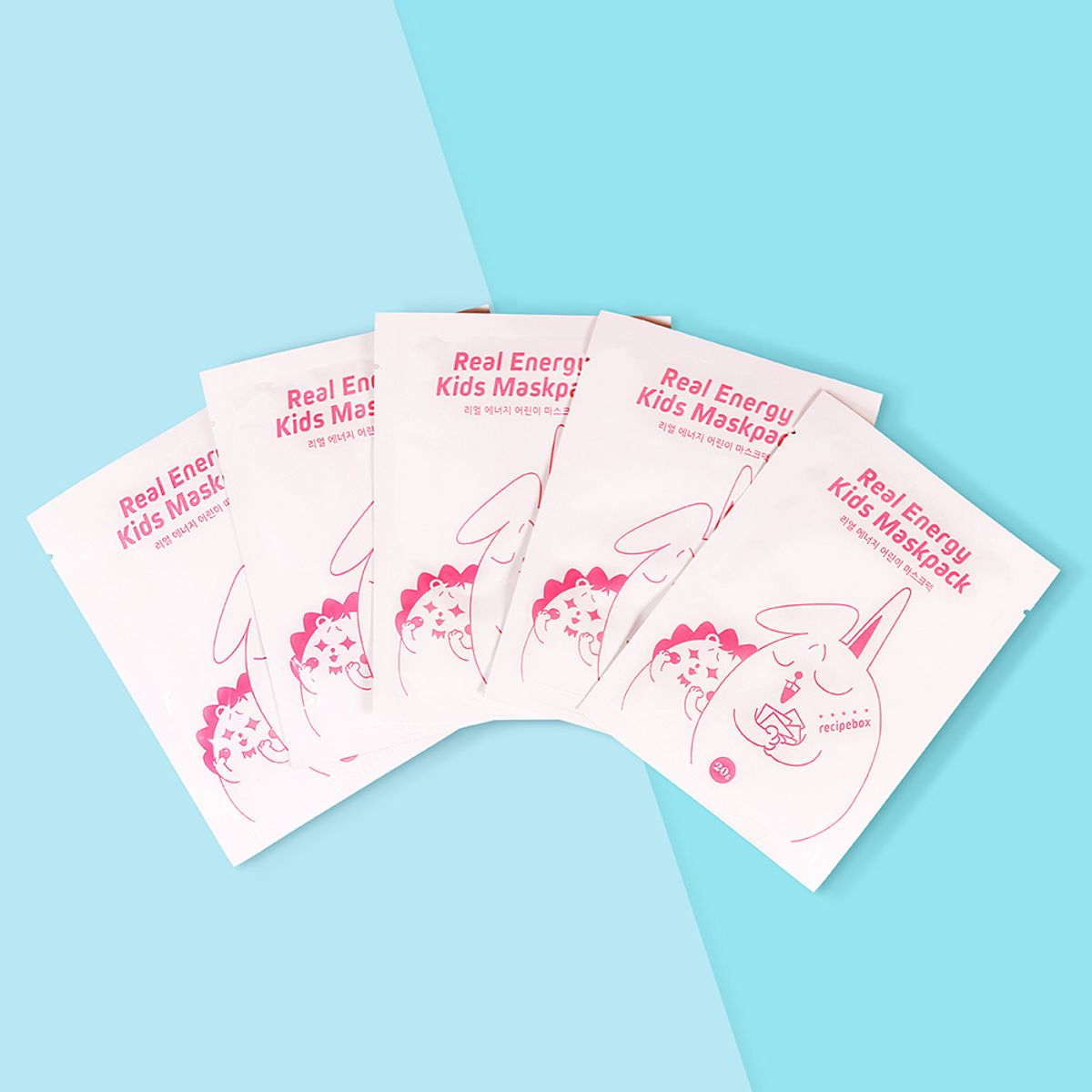 레시피박스(RECIPEBOX) 리얼에너지 마스크팩 1BOX (낱개5매)