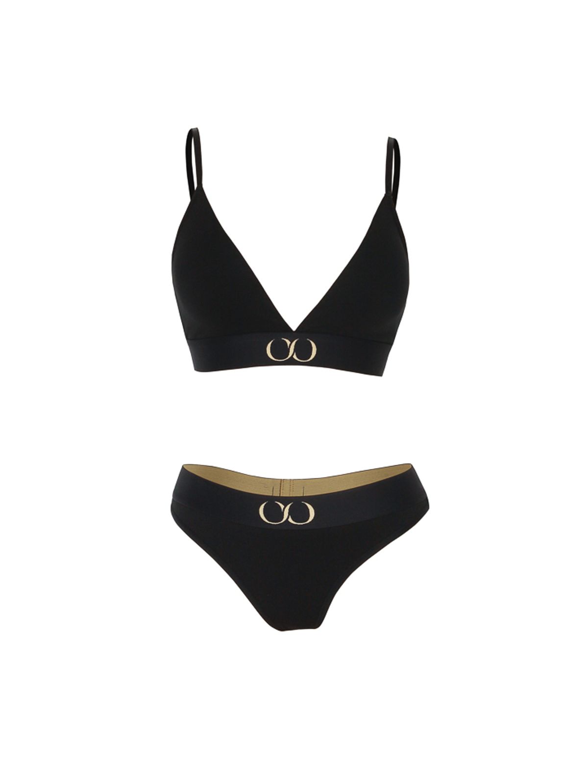 키세 언더웨어(QISE UNDERWEAR) 키랄 시그니쳐 여성 세트 블랙