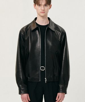 프리미엄 오버핏 램스킨 베지터블 보머 자켓