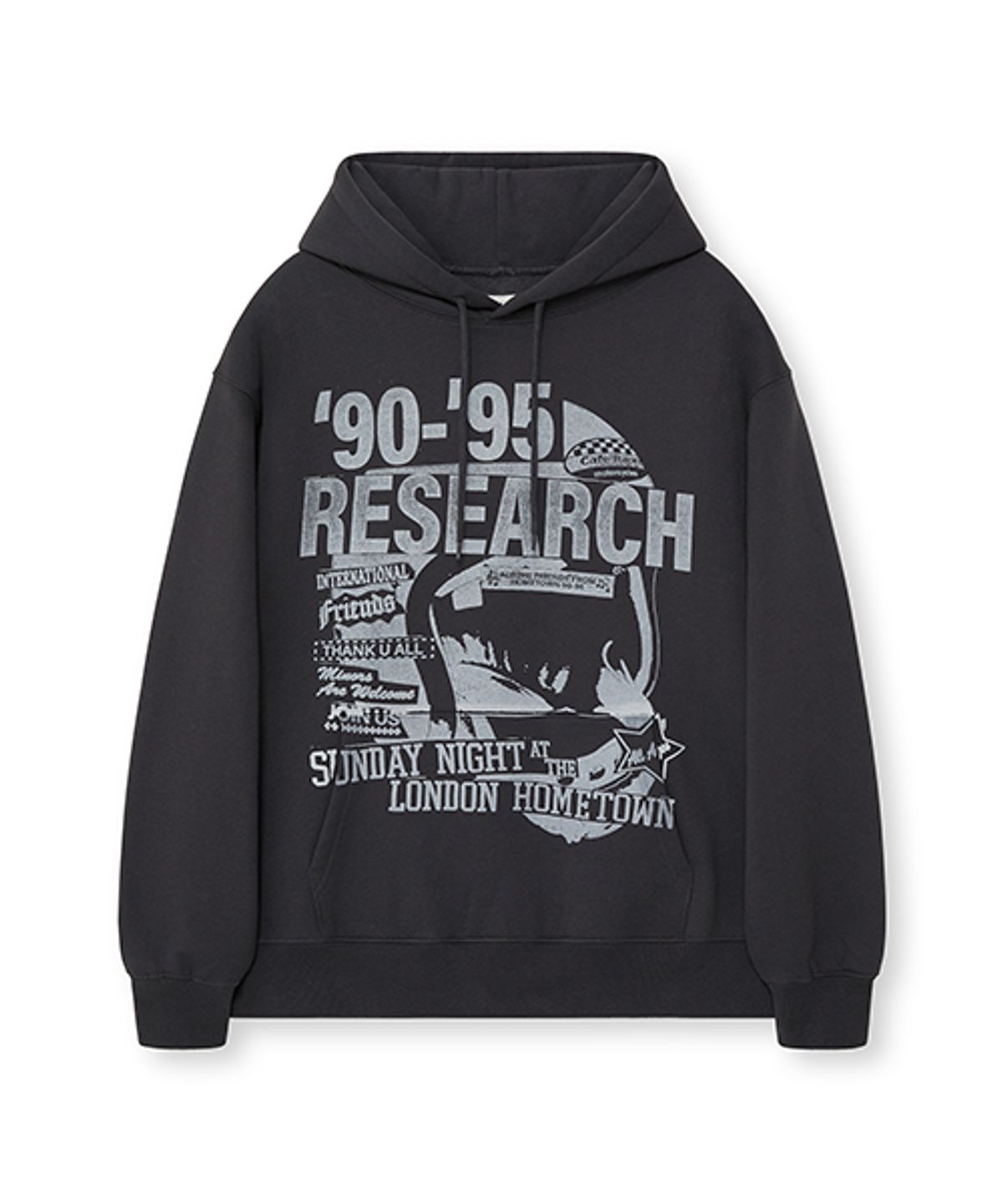 비바스튜디오(VIVASTUDIO) RESEARCH HOODIE [CHARCOAL]