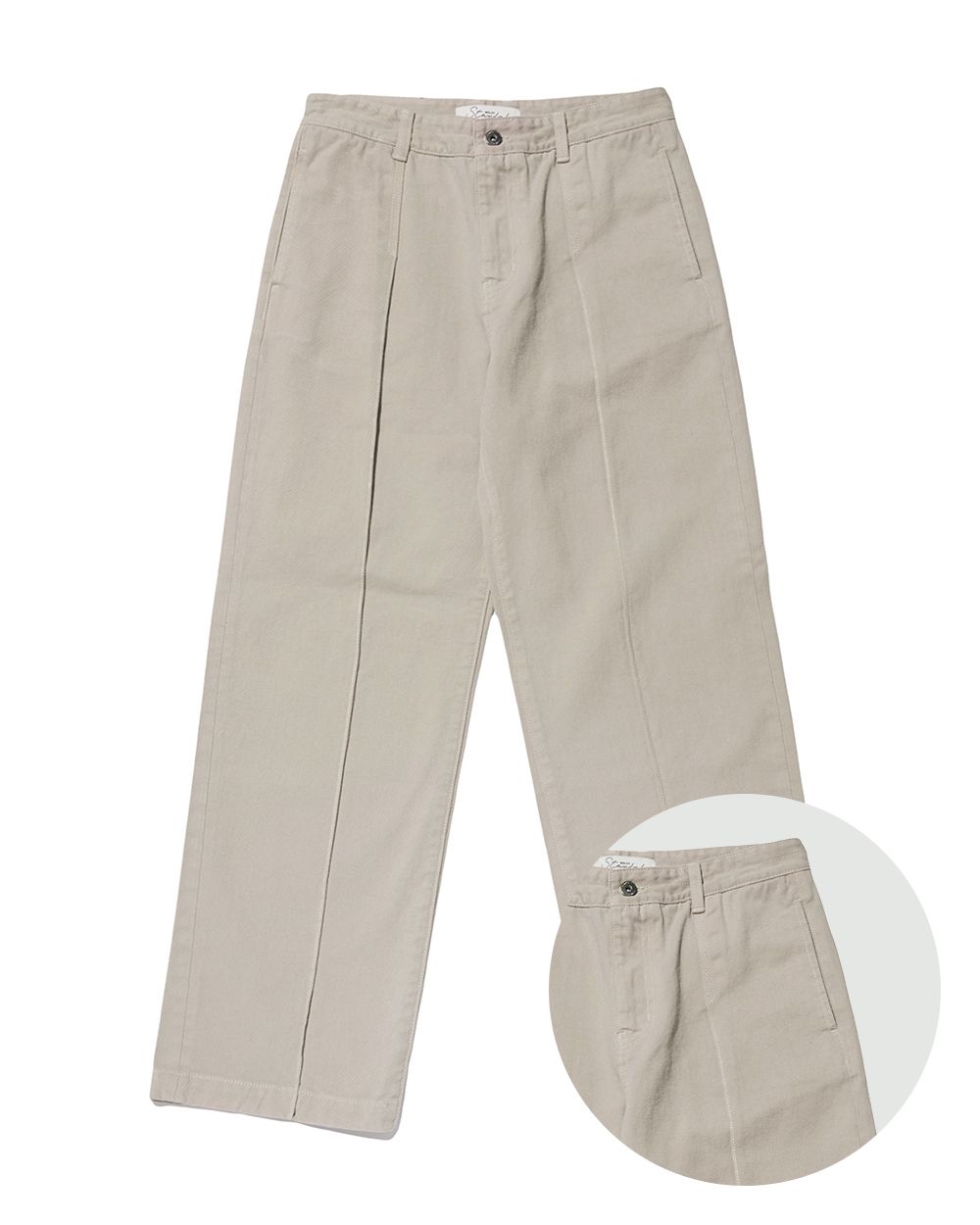 ★MUSINSA STANDARD★ White satin bermuda pants beige MMEPH31 Shop Pants at MUSINSA