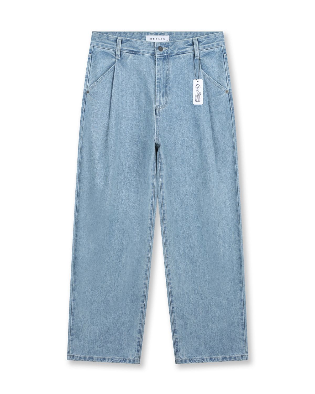 비슬로우(BESLOW) CONE MILL DEEP ONE TUCK JEAN LIGHT WASHED