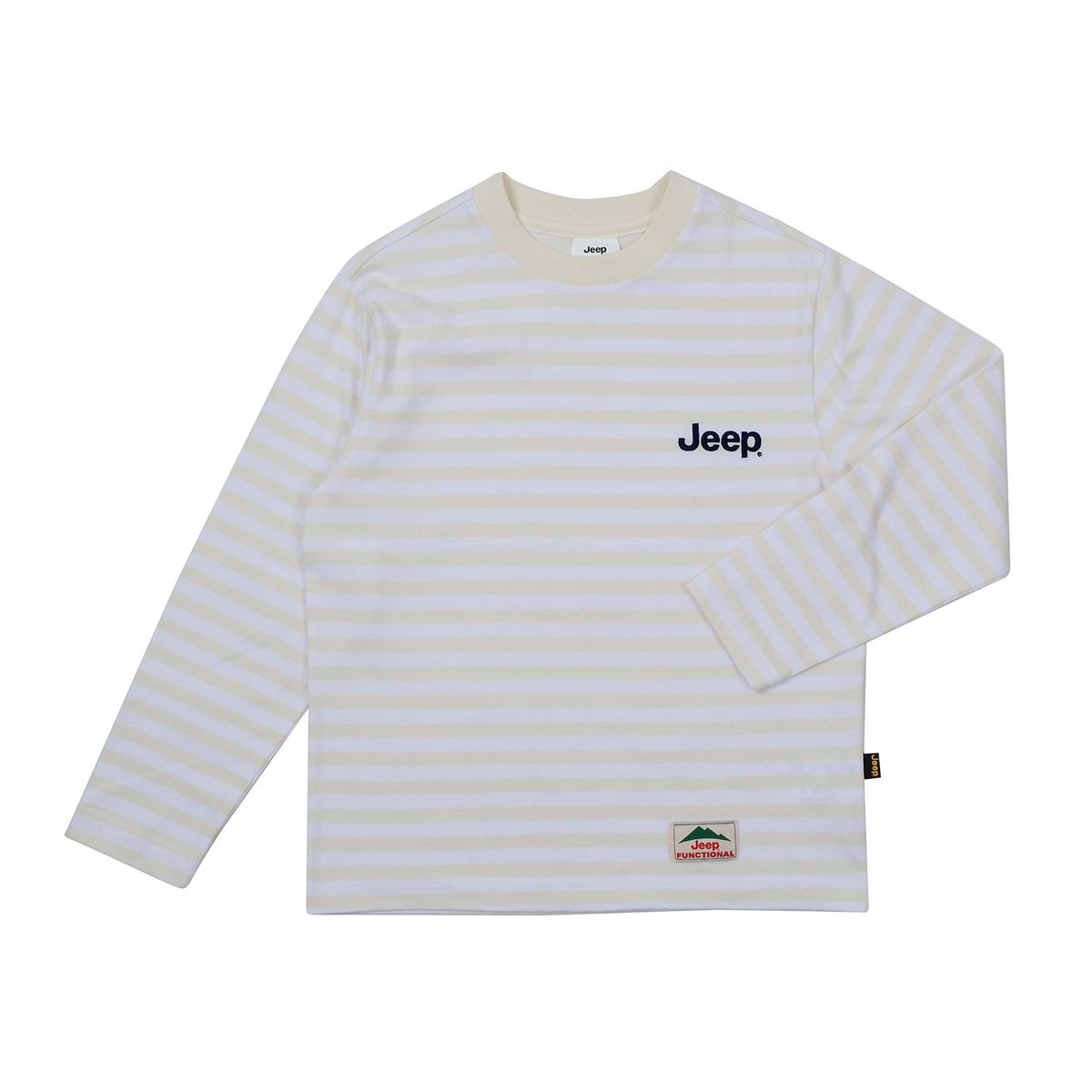 지프키즈(JEEPKIDS) 스몰로고 스트라이프 티셔츠_BE