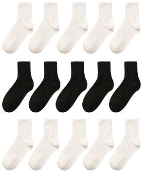 [10팩] 무지 드라이 핏 하프 삭스_화이트/블랙/혼합선택가능