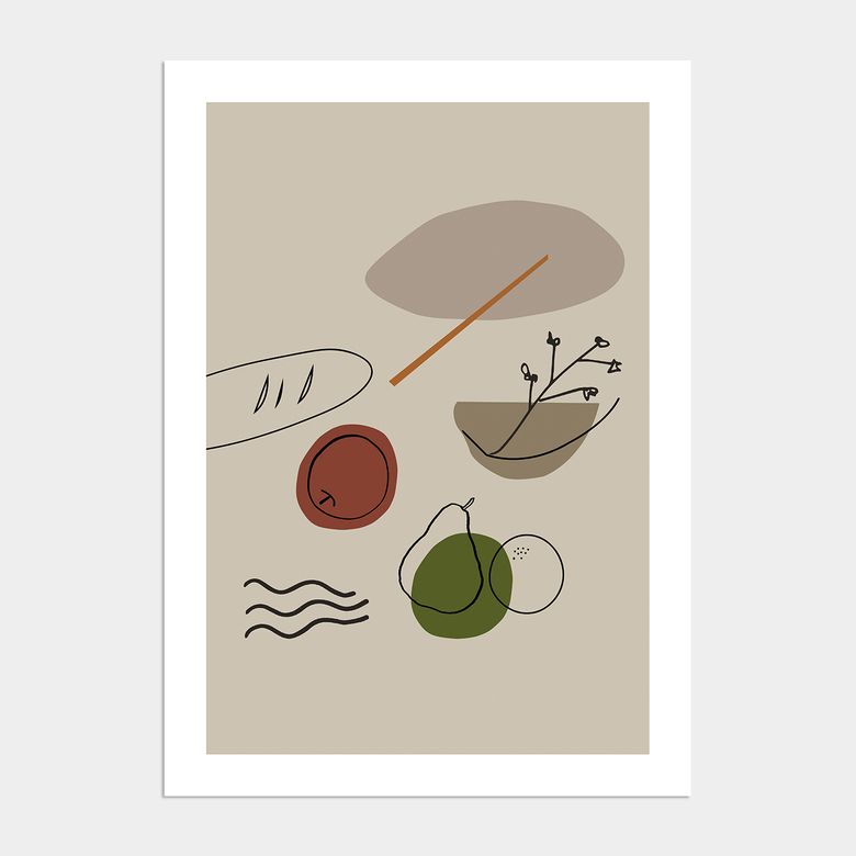 미니멀 일러스트 액자 인테리어 포스터 / 35번 atelier table
