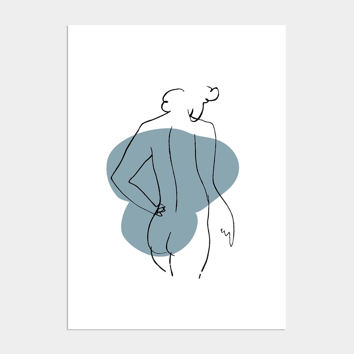 멜팅스튜디오(MELTING STUDIO) 미니멀 일러스트 액자 인테리어 포스터 / 51번 Matisse nude drawing 02