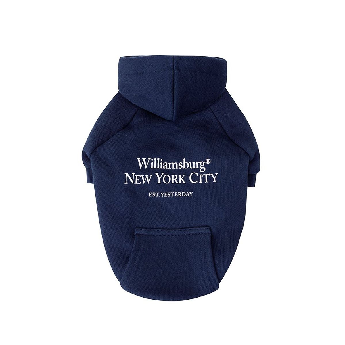 윌리엄스버그 뉴욕시티(WILLIAMSBURG NEWYORK CITY) Classic Logo Dog Hoodie_Navy