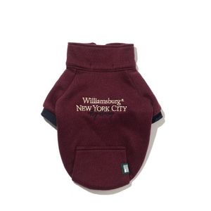 Half Zip-up Dog Sweat shirt_Wine