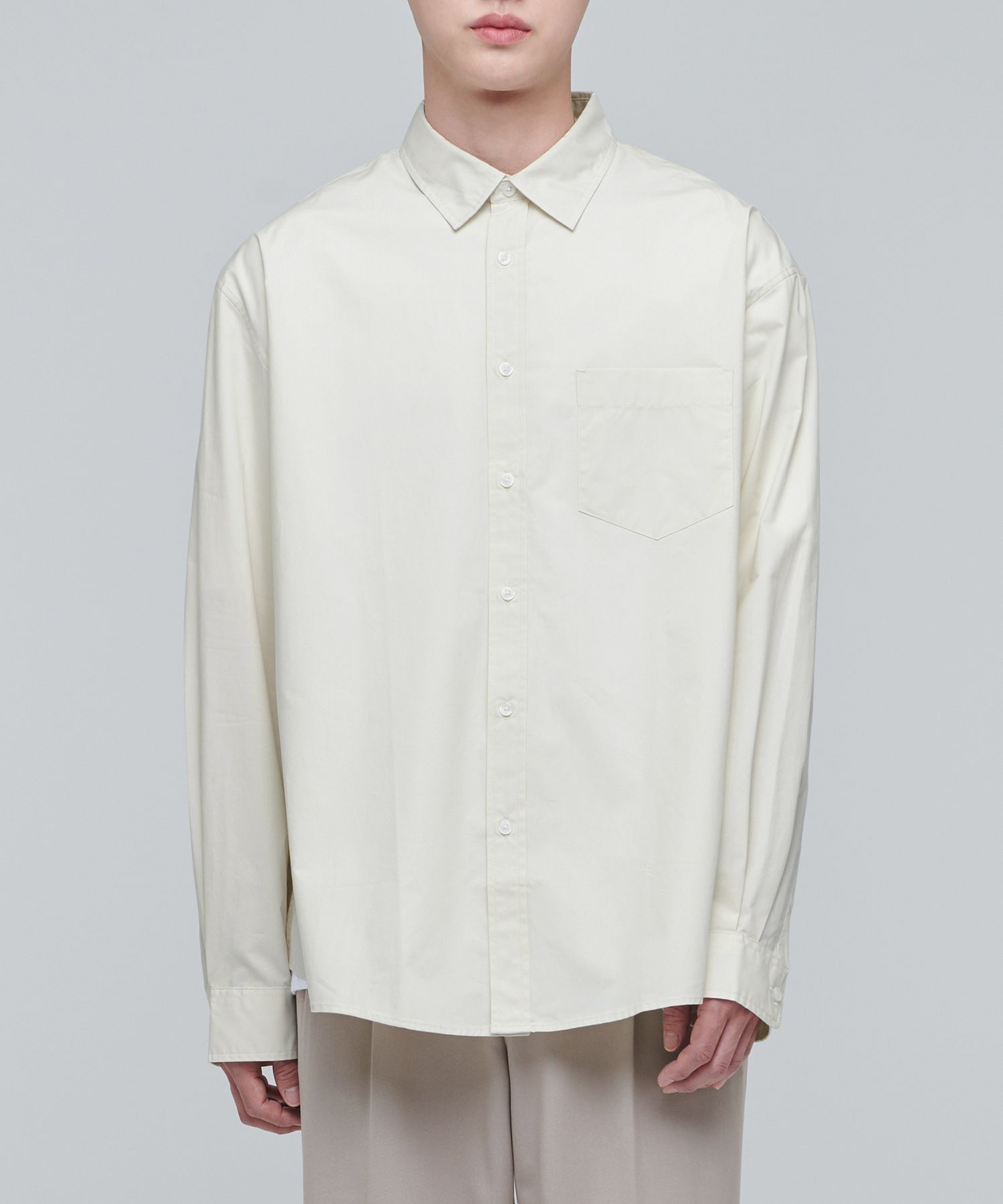 MUSINSA | MUSINSA STANDARD OVERSIZED POPLIN SHIRT [CREAM]