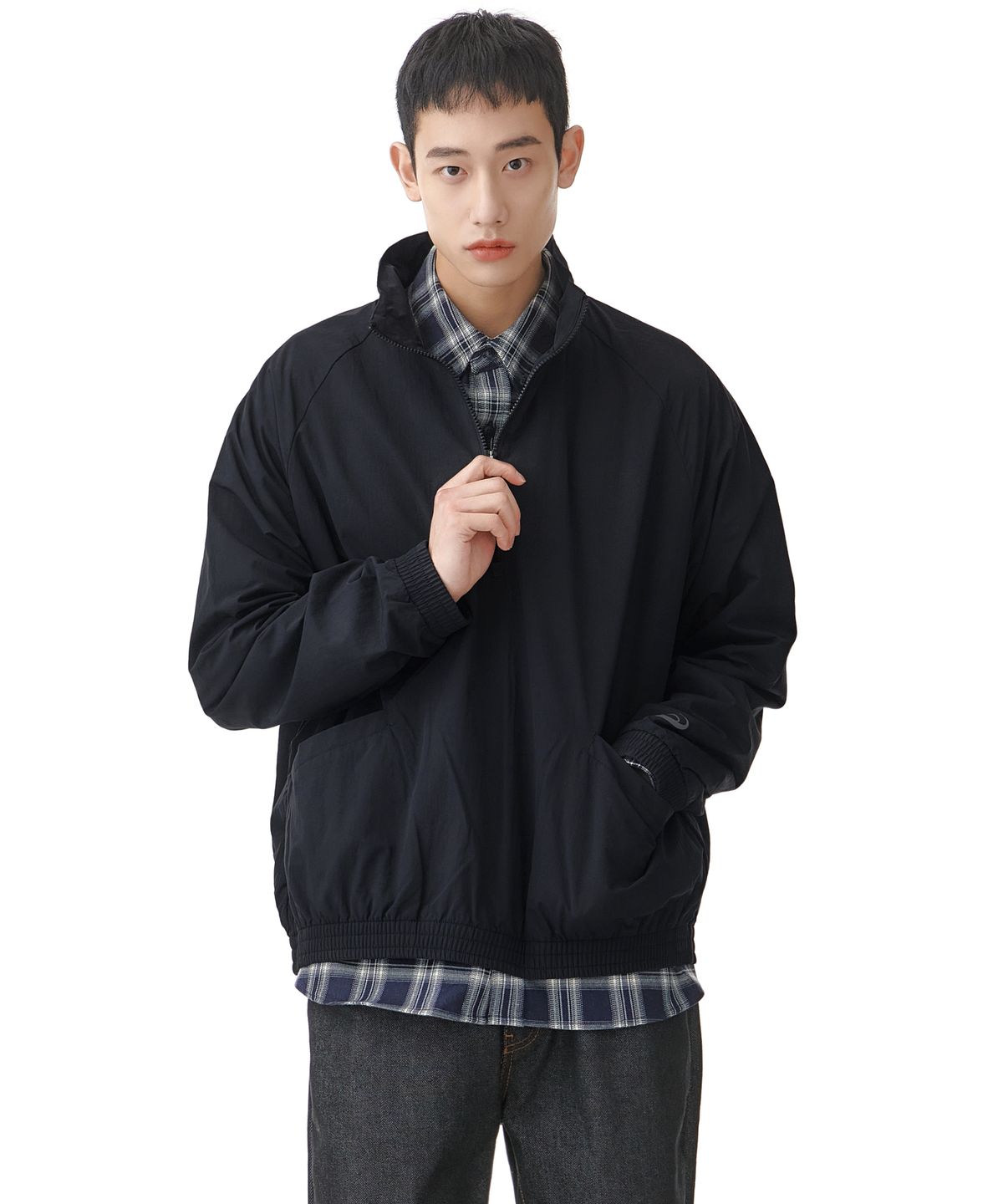 아식스(ASICS) 나일론 아노락 자켓 - 블랙 / 2033B427-001