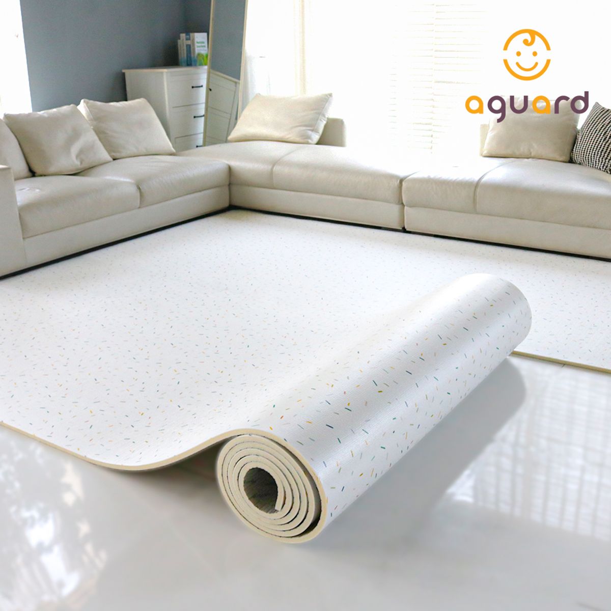 아가드(AGUARD) 사뿐 PVC 롤매트 1.4m x 5m 15T 아기 놀이방 매트