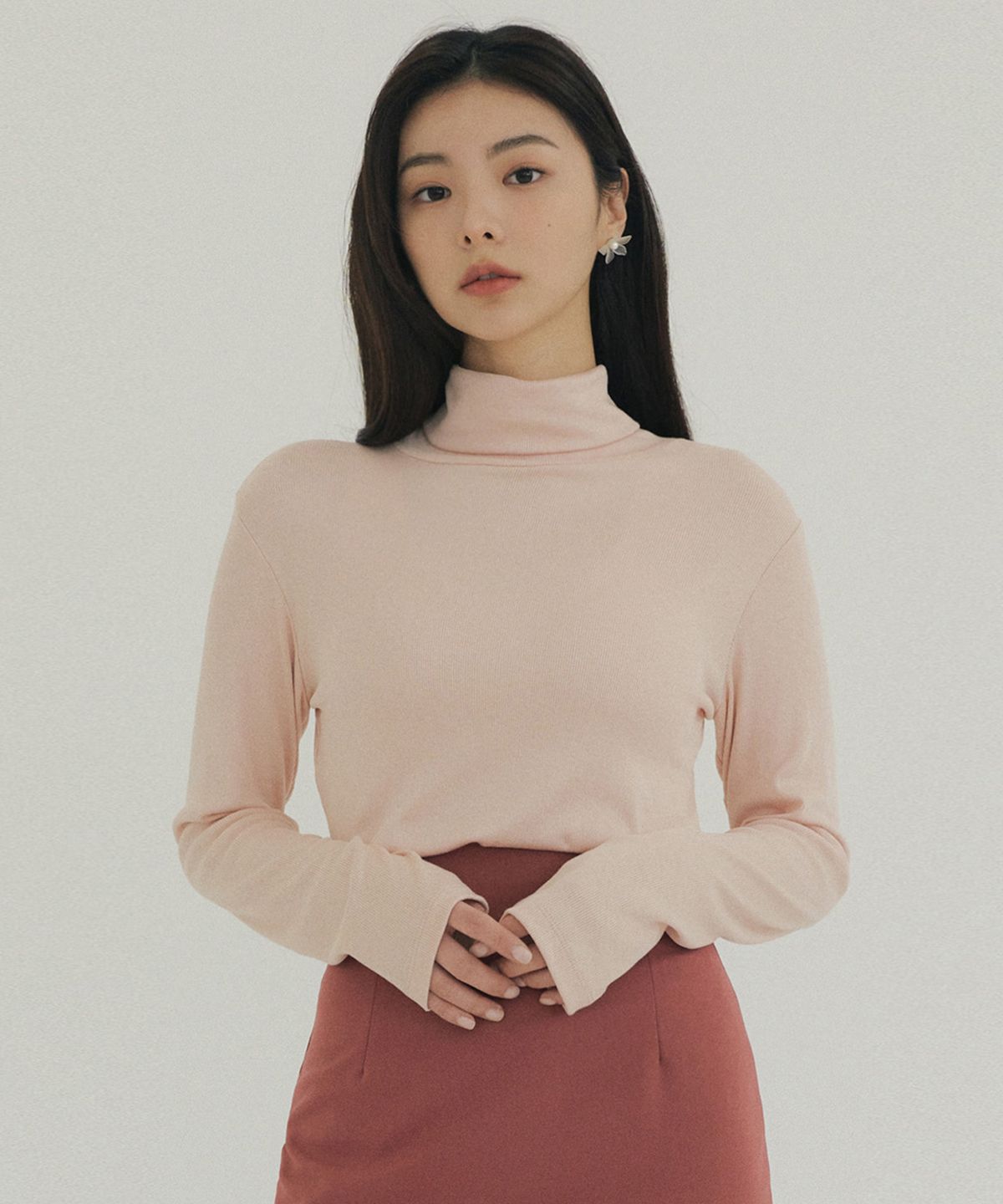 리올그(REORG) KACK POLA T-SHIRTS PEACH