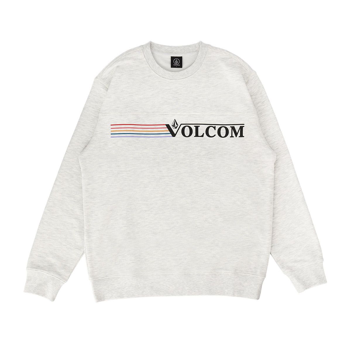 볼컴(VOLCOM) NEW 레인보우 컴포트핏 맨투맨(아이스 그레이)