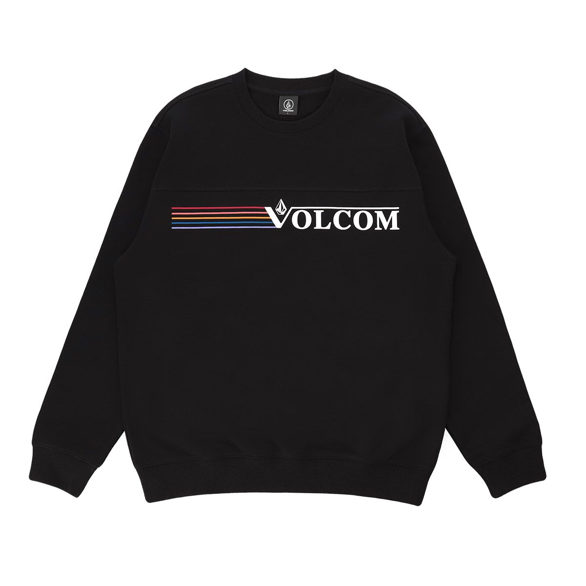 볼컴(VOLCOM) NEW 레인보우 컴포트핏 맨투맨(블랙)