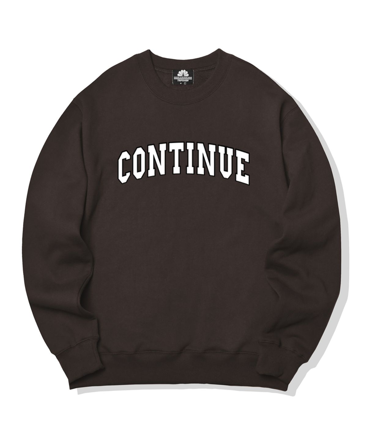 트립션(TRIPSHION) CONTINUE LOGO 크루넥 - 브라운