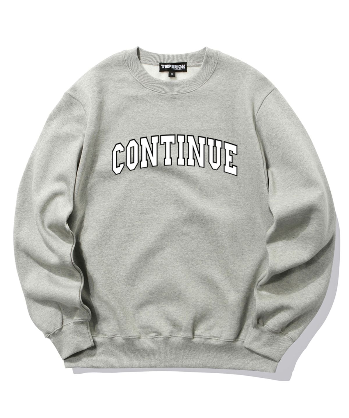 트립션(TRIPSHION) CONTINUE LOGO 크루넥 - 그레이