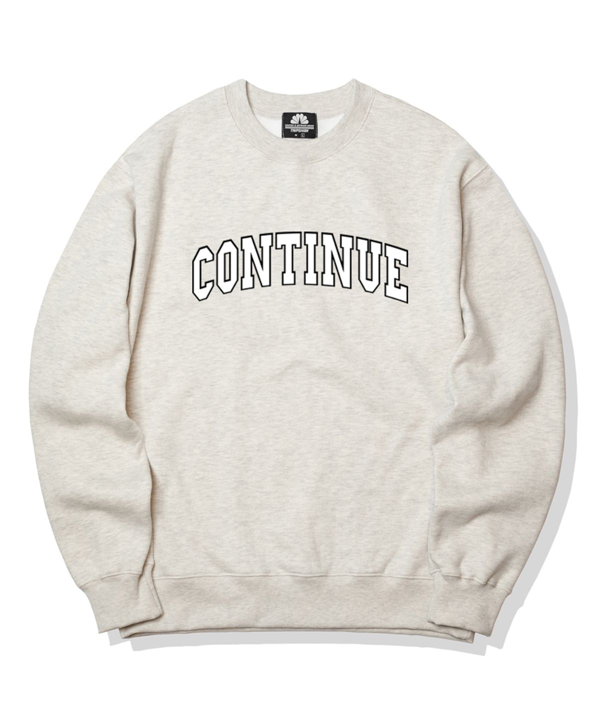 트립션(TRIPSHION) CONTINUE LOGO 크루넥 - 아이보리