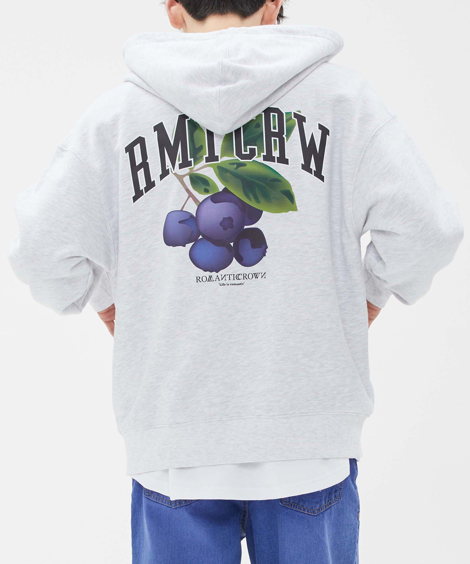 [ROMANTIC CROWN]★韓国大人気★GARDENING BERRY HOOD ZIP UP MUSINSA公式 | ROMANTIC CROWN GARDENING BERRY ZIP-UP HOODIE_BLACK