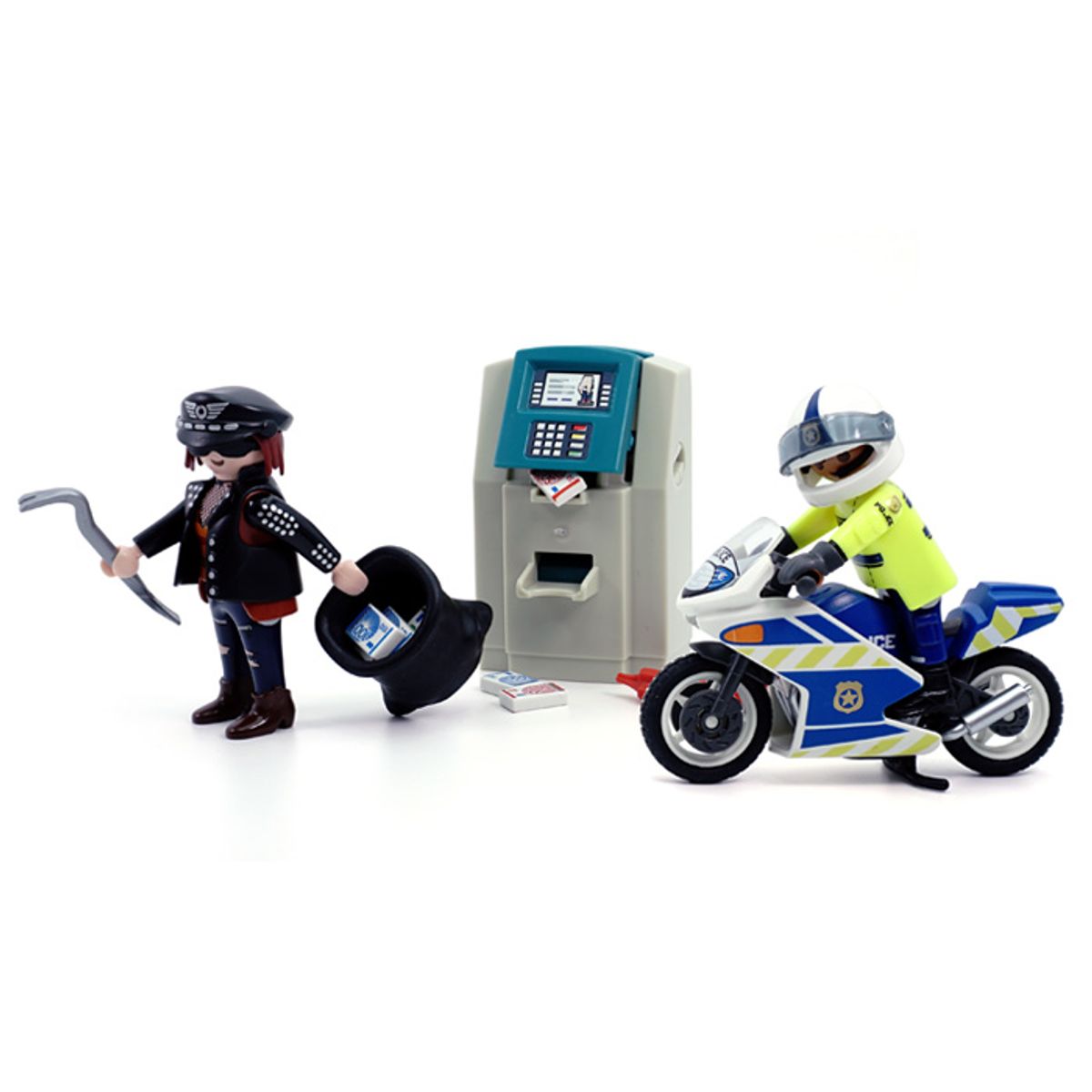 플레이모빌(PLAYMOBIL) 경찰 오토바이와 현금 도둑(70572)