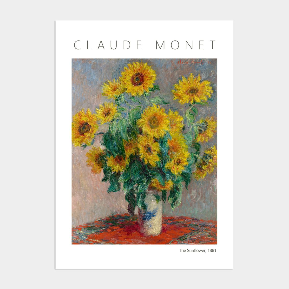 멜팅스튜디오(MELTING STUDIO) 매일 나의 그림 액자 인테리어 포스터 / 28번 모네-해바라기