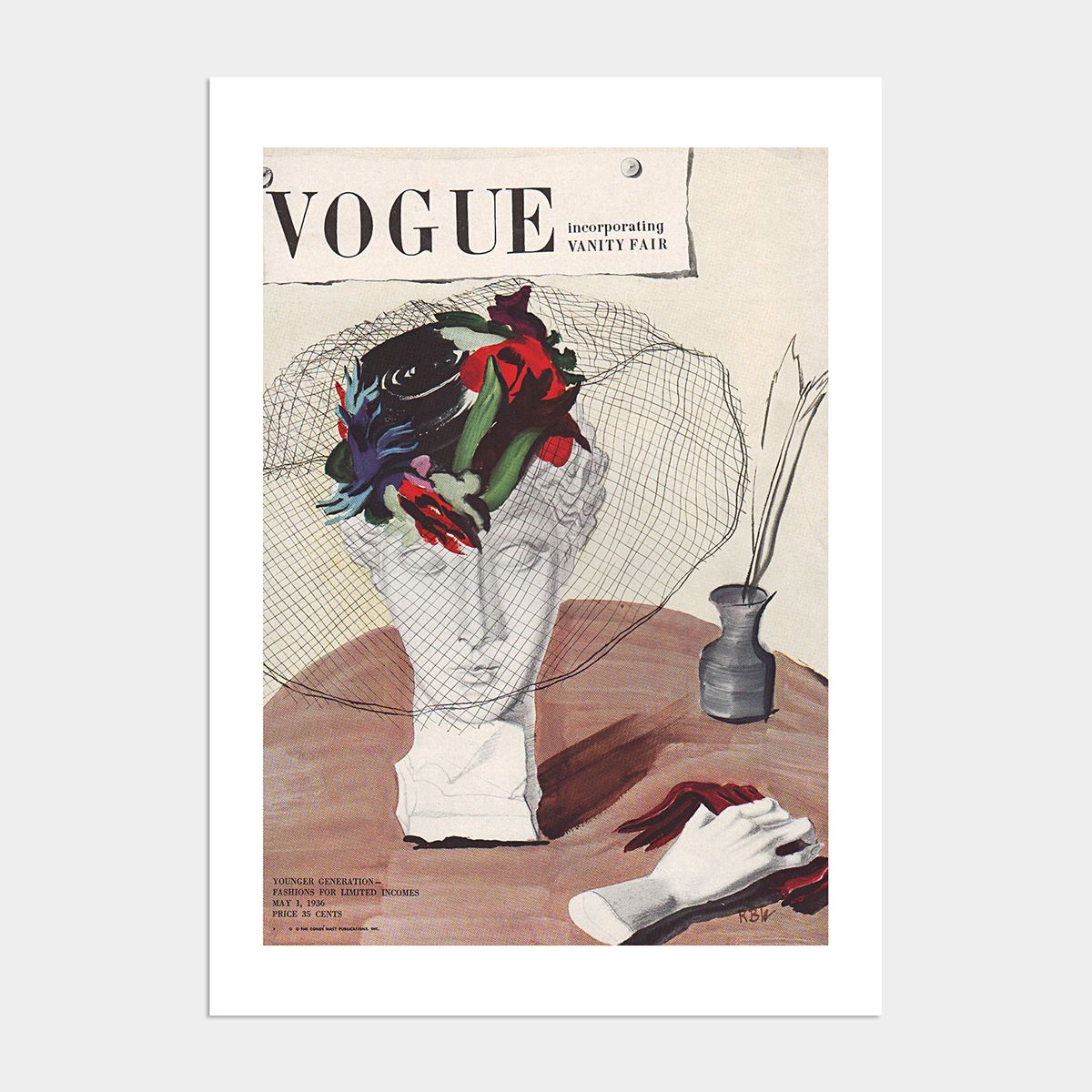 멜팅스튜디오(MELTING STUDIO) 빈티지 보그 액자 인테리어 포스터 / 04번 Vogue May 1936