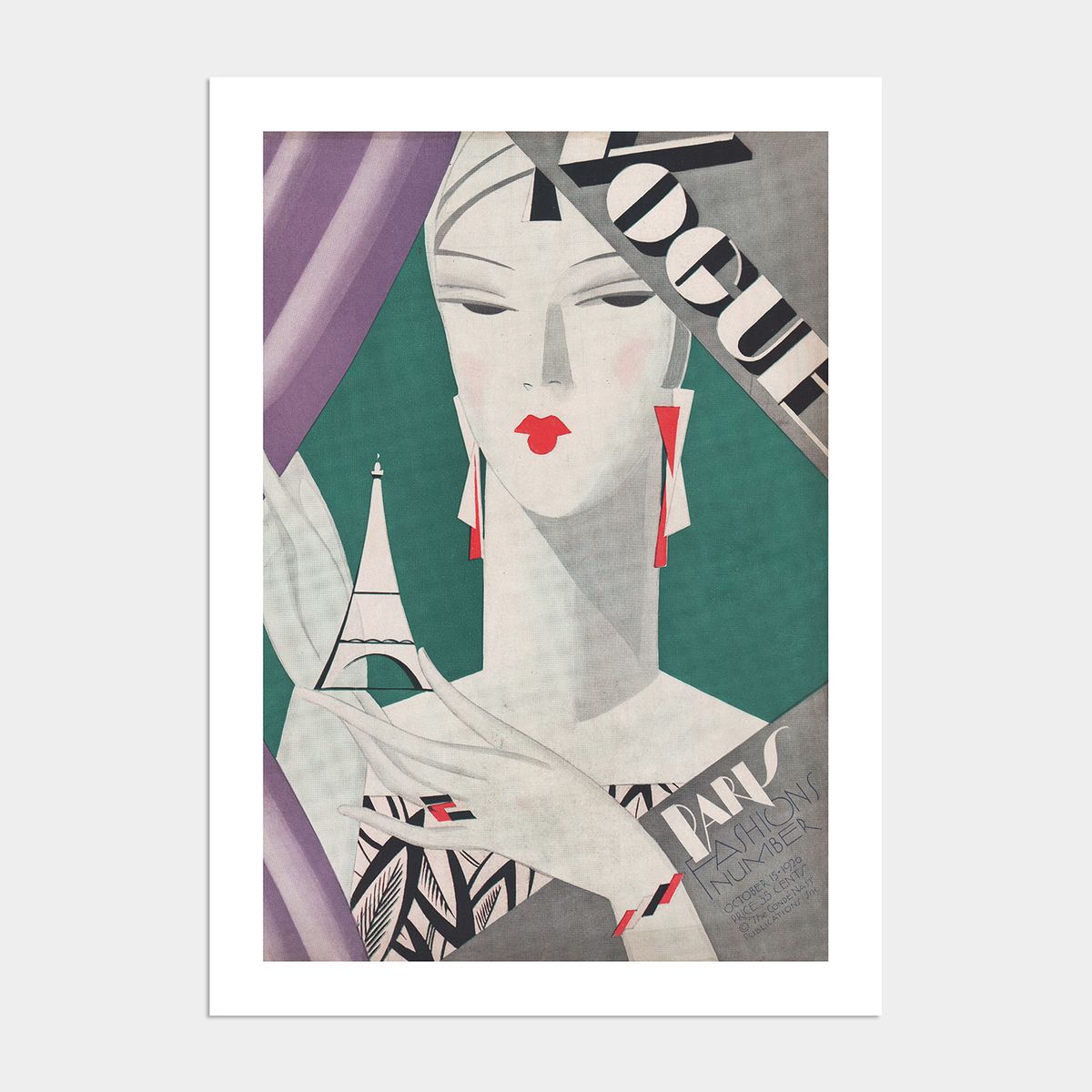 멜팅스튜디오(MELTING STUDIO) 빈티지 보그 액자 인테리어 포스터 / 11번 Vogue October 1926