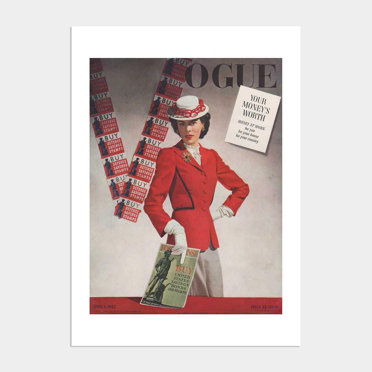 멜팅스튜디오(MELTING STUDIO) 빈티지 보그 액자 인테리어 포스터 / 12번 Vogue April 1942