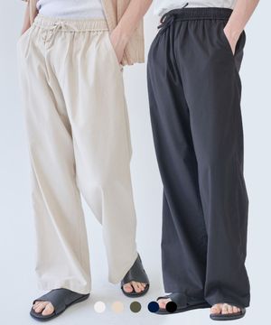 린넨 밴딩 와이드 팬츠 5 COLOR