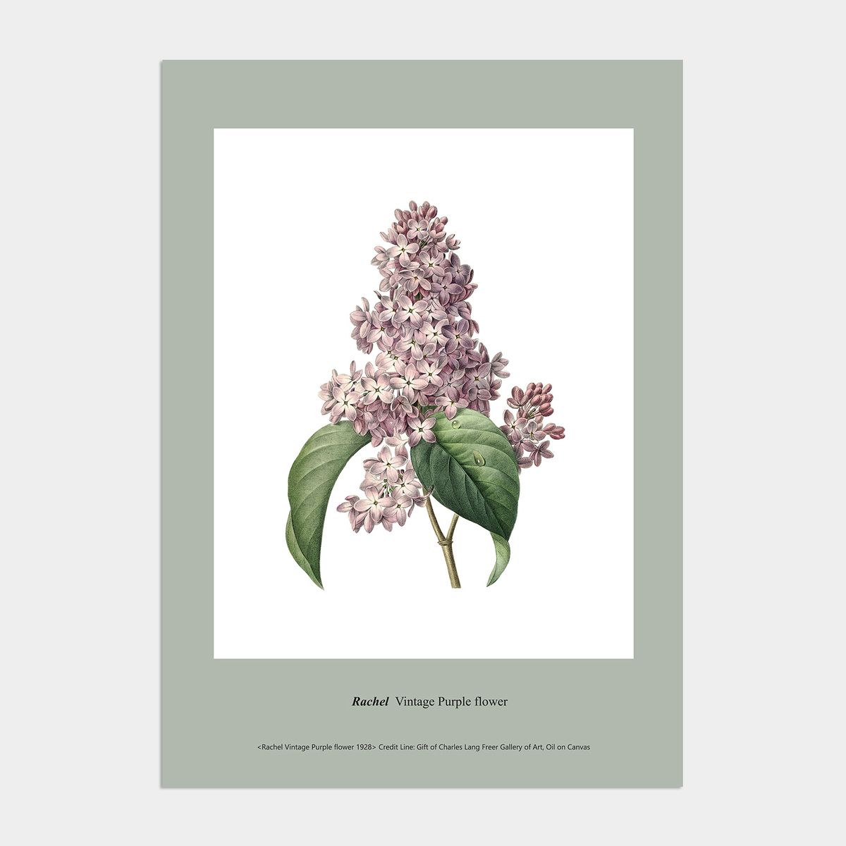 멜팅스튜디오(MELTING STUDIO) 빈티지 로코코 액자 인테리어 포스터 / 17번 Vintage Purple Flower