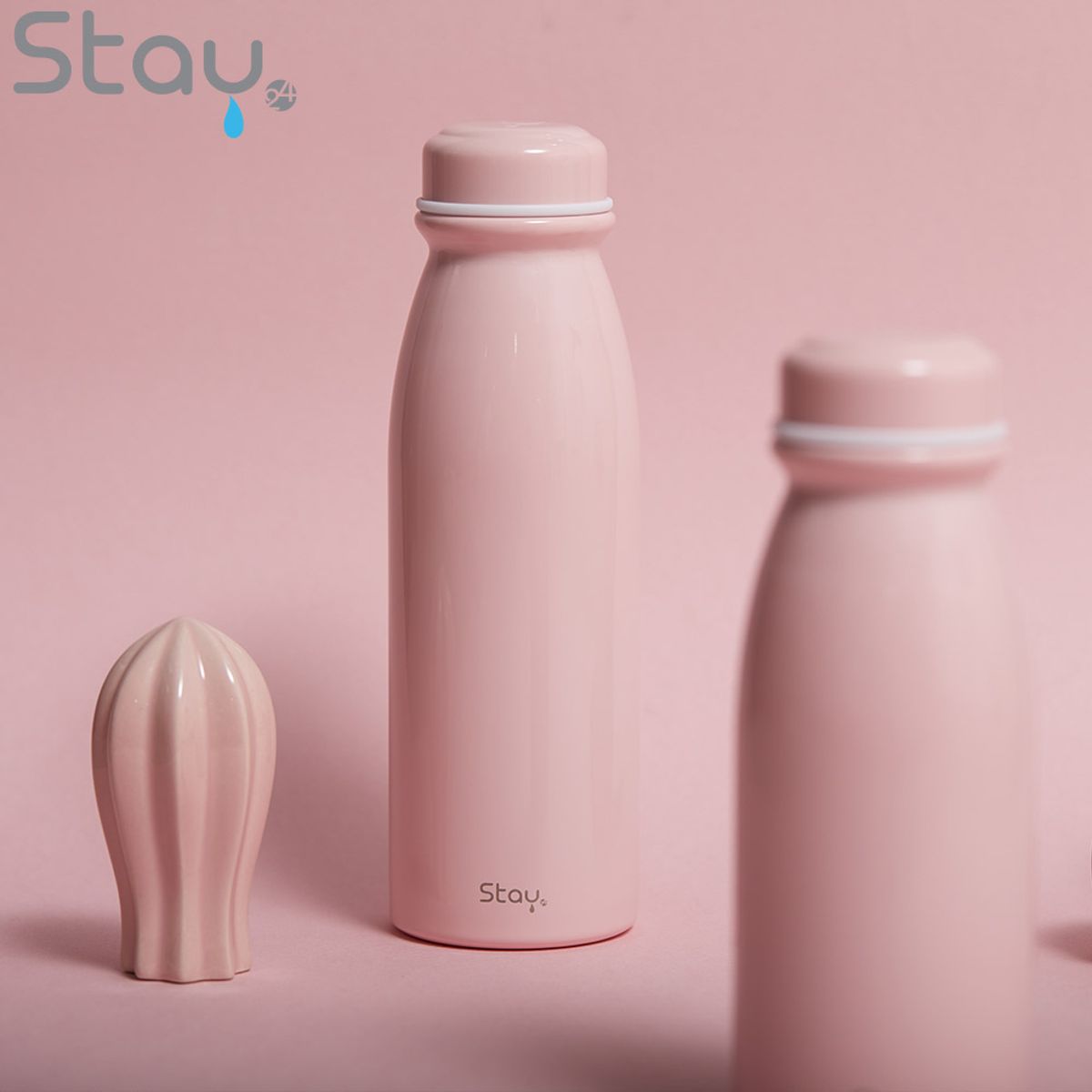 스테이24(STAY24) 라이크 초경량 스텐 텀블러 보온보냉 450ml_밀크핑크