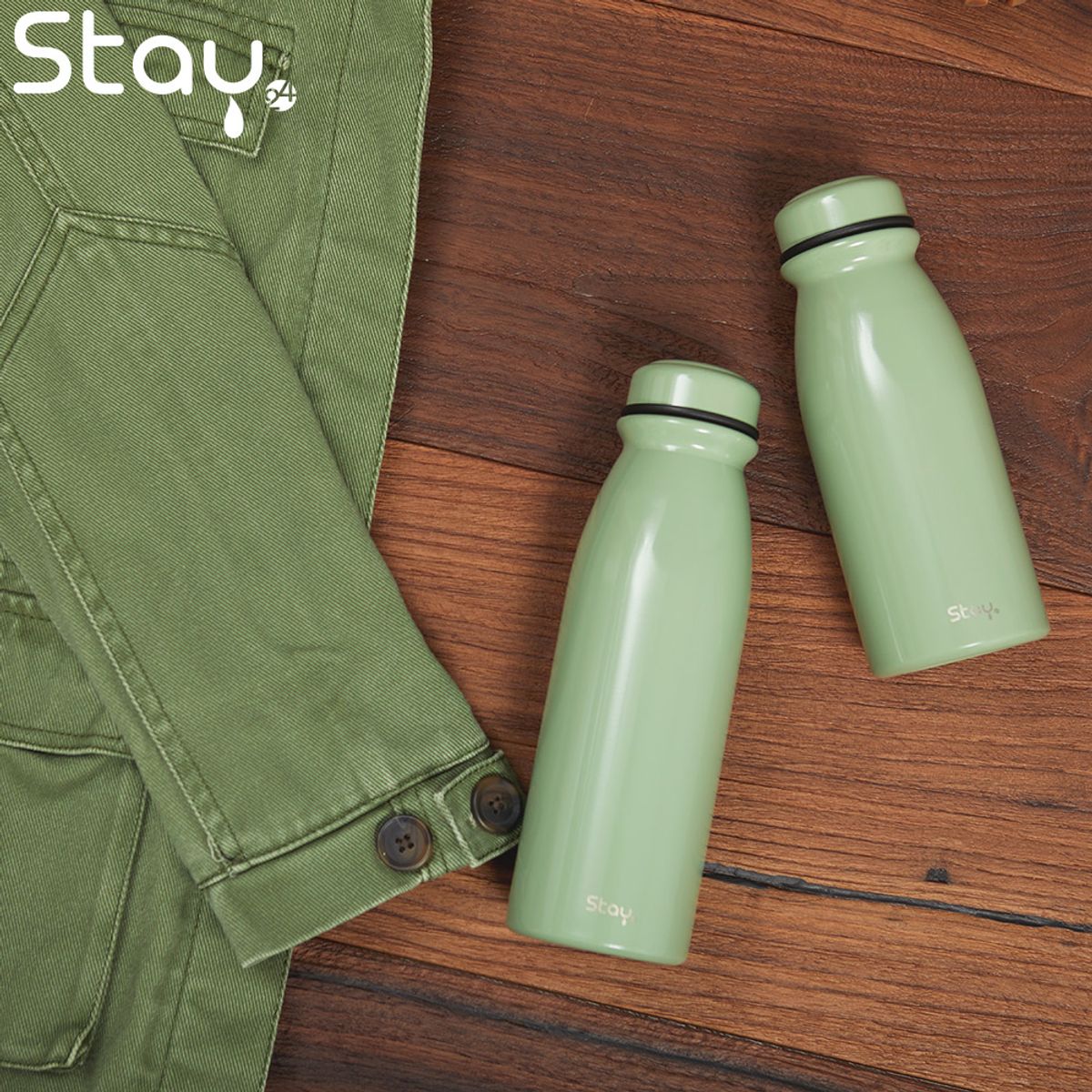 스테이24(STAY24) 라이크 초경량 스텐 텀블러 보온보냉 450ml_소프트카키