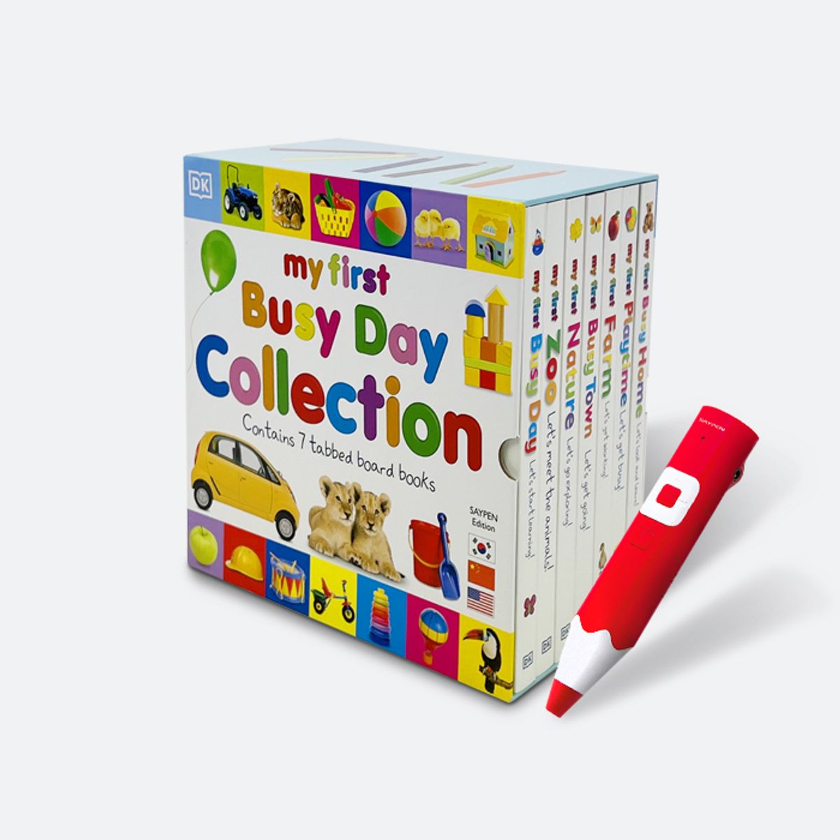 옥토북스(OCTOBOOKS) DK My First Busy Day Collection Board Book 7권 박스세트 세이펜 ...