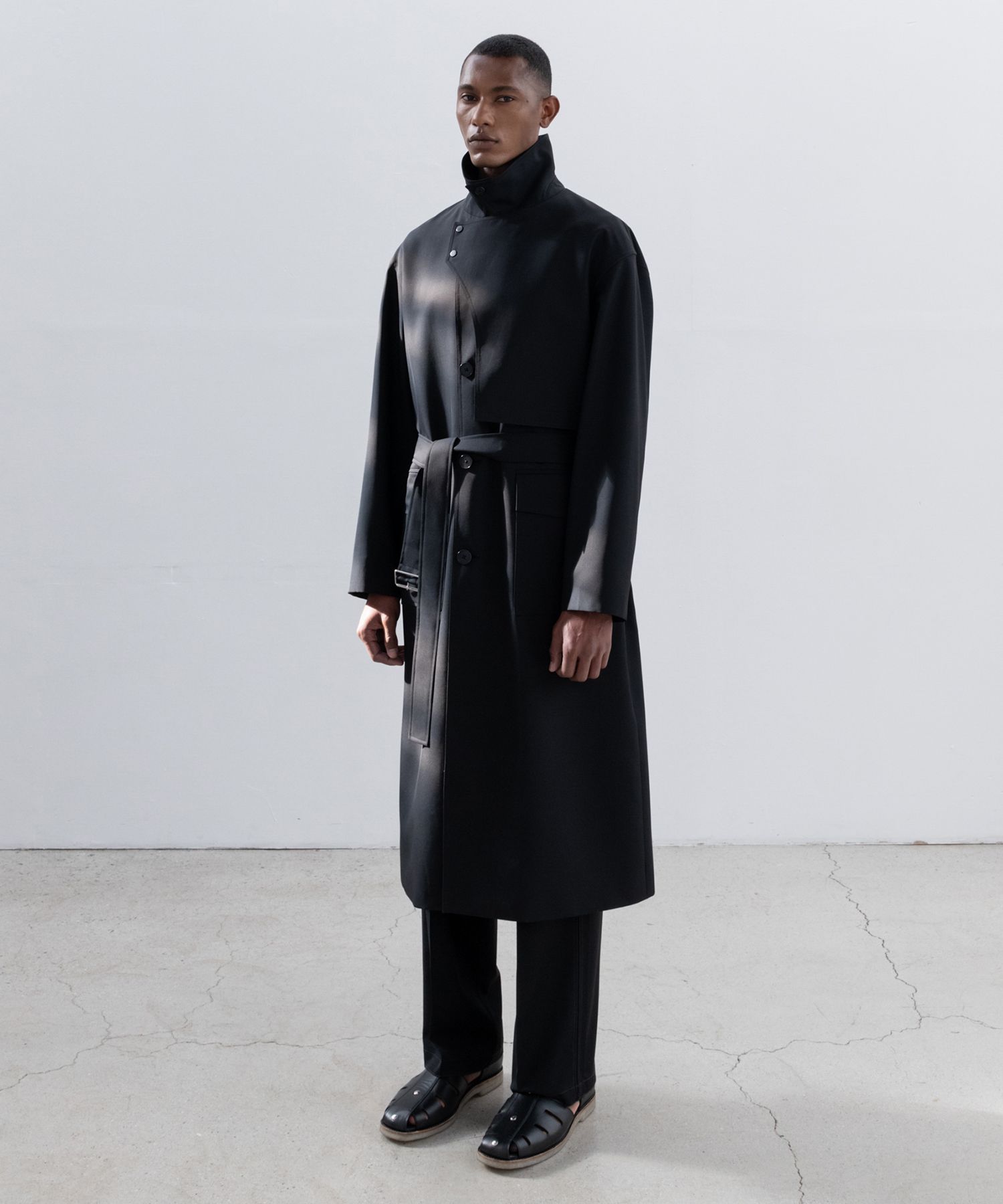 着丈128cm】Super Long Coat 黒 sullen ゴルチエ 着丈128cm】Super