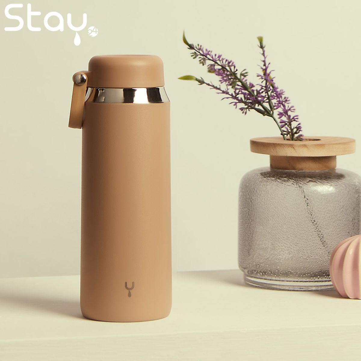 스테이24(STAY24) 타임텀블러 500ml 라이트브라운